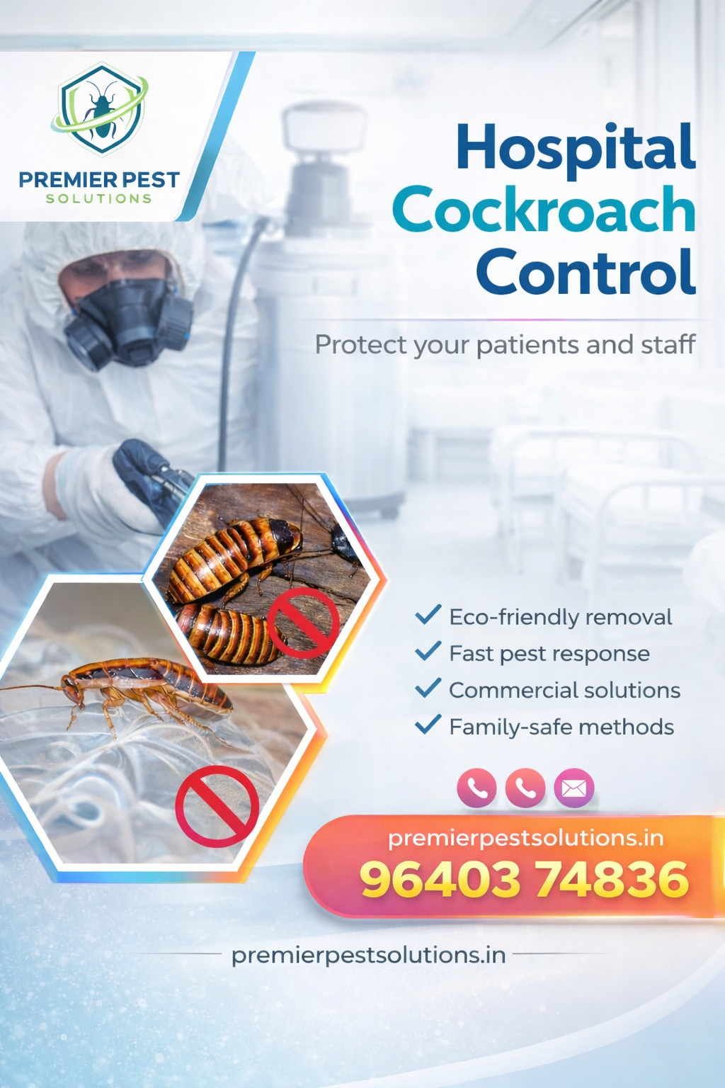 Cockroach Control for Hospitals in Hyderabad | Safe & Hygienic Pest Management